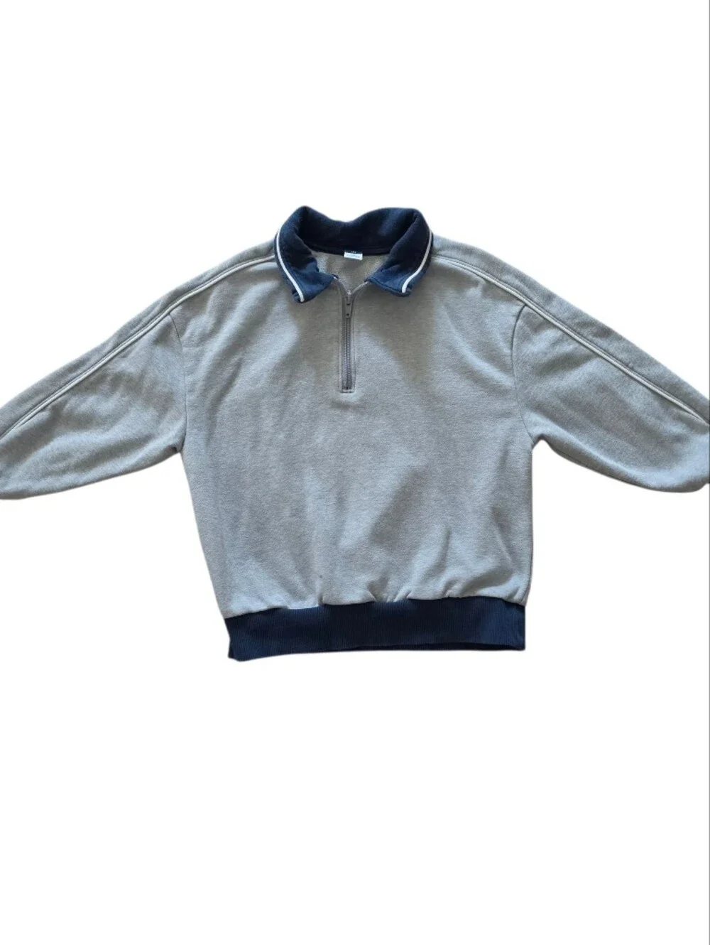 Old Navy Boys 1/4 Zip Sweatshirt Bundle (XS 5) - Green & Grey Playwear